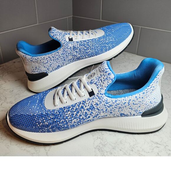 NEW Peter Millar Hyperlight Knit Sneakers Blue Lightweight Shoes Womens Golf 9 - Picture 2 of 8